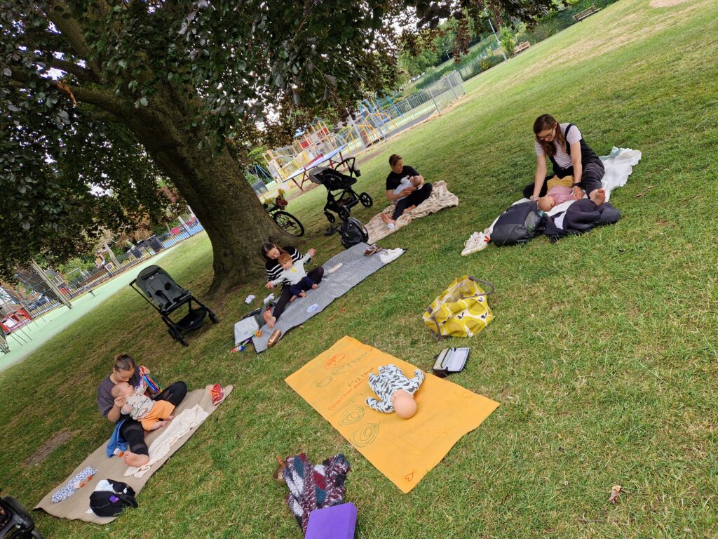 Julie Bickerton teaching yoga
